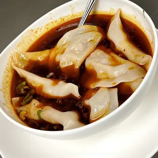 Dumplings in Chili Oil