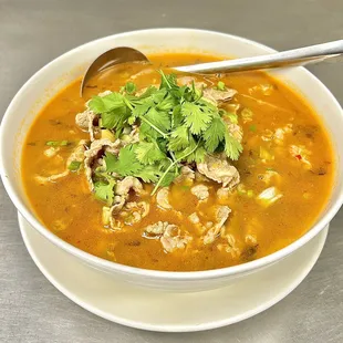 Sliced Beef In Pickle Vege. Soup