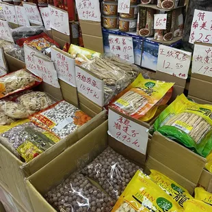 a variety of food items