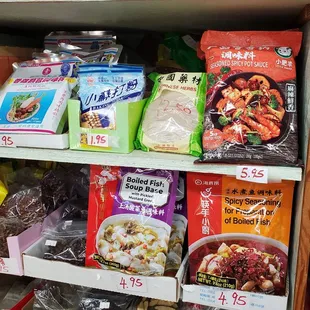 They have hot pot soup bases. Spicy varieties.