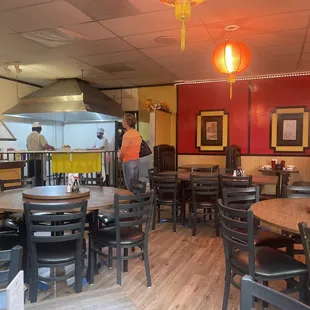 the restaurant's dining area