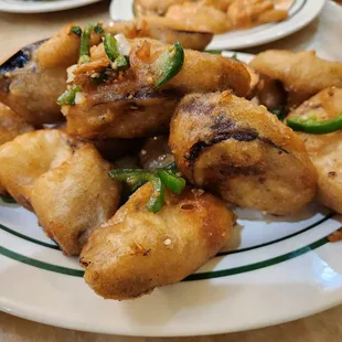 Salt pepper stuffed eggplant