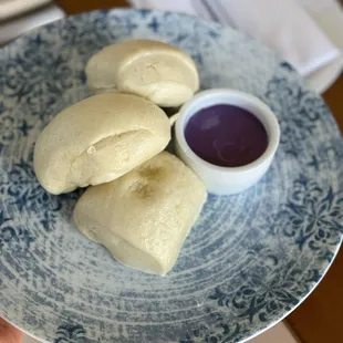 Mantou dessert with ube condensed milk. Definitely recommend!