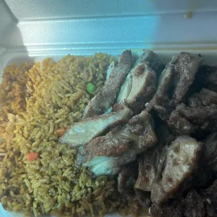 Peanut butter chicken lunch special only $8 with tax.