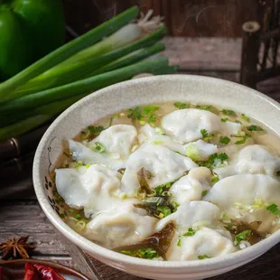 Dumplings in soup