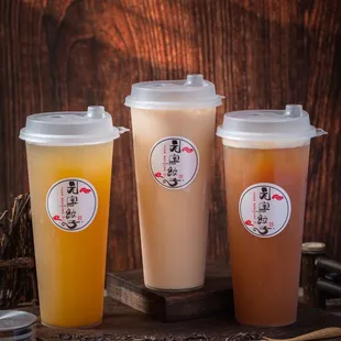 Fruit teas and milk teas