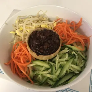 Peking noodle (jajangmyeon, but with soybean paste rather than black bean paste)