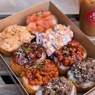 food, donuts, dough desserts