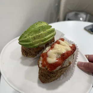 Avocado crab and Mentaiko crab yubu ($5)