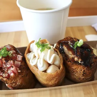 3 Yubu (Seared Tuna, Scallop, Unagi) + complimentary miso soup