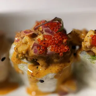 Close up of the Inka Sushi Roll