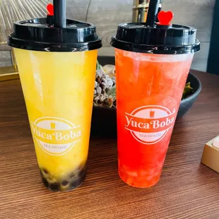 Mango Pineapple Slush and Raspberry Passionfruit Green Tea