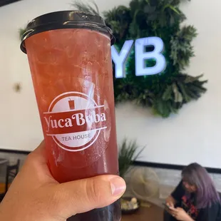 Jasmine Rosa green tea w boba