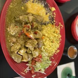 Chile verde platter
