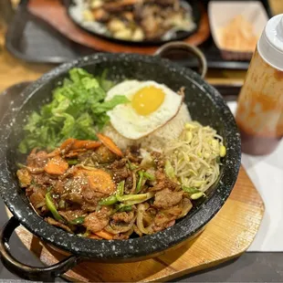 Stone Plate Bibimbap (pork) $21.99