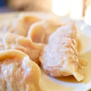 Steamed giant kimchi dumplings are another favorite