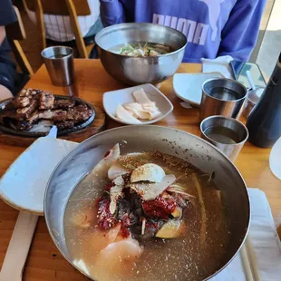 Mul naeng myun and galbi combo