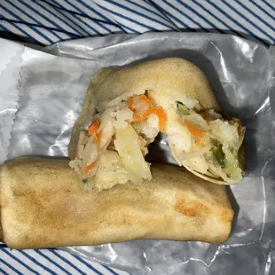 Inside spring rolls