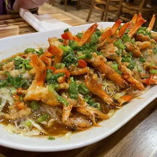 special shrimp over glass noodles