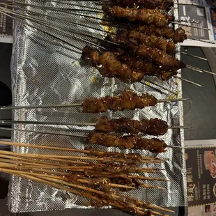 Lamb (left/top), beef (middle), house beef (right)