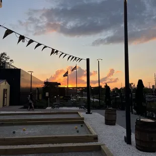 Bocce ball space outdoors