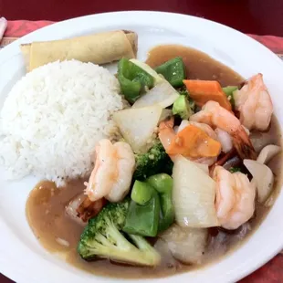 Shrimp with oyster sauce