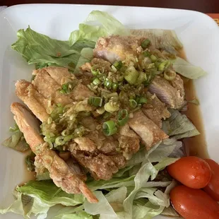 Yuen's fried chicken with special sauce. Yum yum