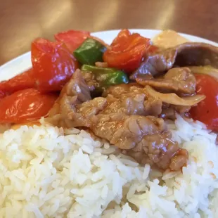 Beef and Tomato Rice Plate