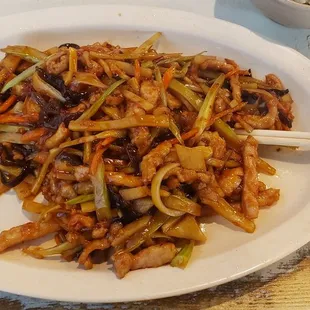 Shredded pork in Garlic sauce, no scallions