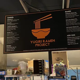 Sign/menu