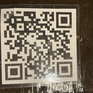 QR code for menu