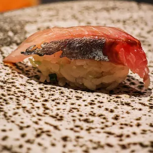 closeup of sushi