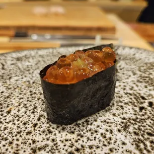 a closeup of the sushi