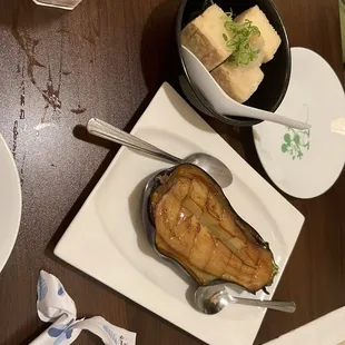 Tofu and eggplant appetizer