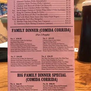 December 2020 - Lunch served all hours.