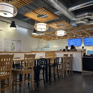Inside the restaurant