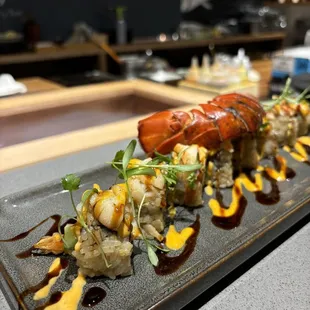 Lobster and shrimp roll