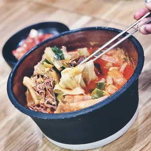 Homemade Noodles Yookgaejang