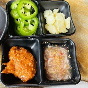 a variety of food items