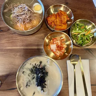 Handcrafted Dumpling and Rice Cake in Ox Bone Broth