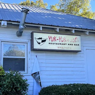 the front of the restaurant