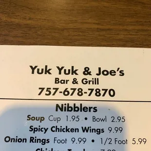 Phone number and address.