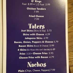 Menu: Appetizers