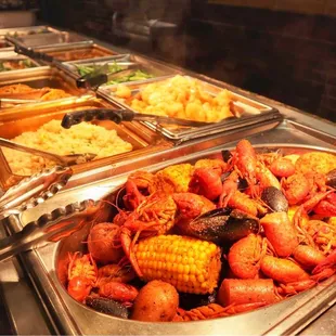 All you can eat seafood  hibachi , sushi and many more . and plus they have the full bar drinks . this place is a must