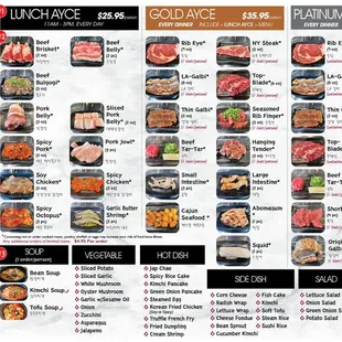 July.14.2023 AYCE MENU