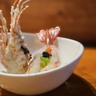 Shrimp Nigiri -- damn delicious.   EAT THE HEAD!