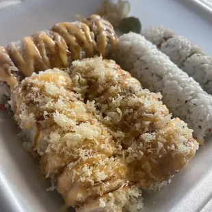 rolls and Crab Rangoon