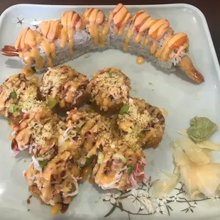 Top: S2-Cute Girl Roll Special Bottom: T4-Super Volcano Roll