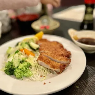a plate of food on a table