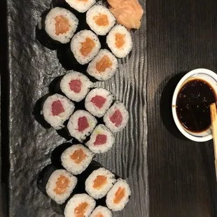 Salmon and Tuna roll!